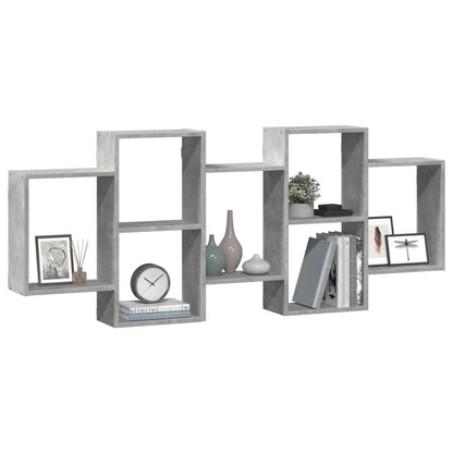 vidaXL Wall Shelf Concrete Grey 159x18x65 cm Engineered Wood 3