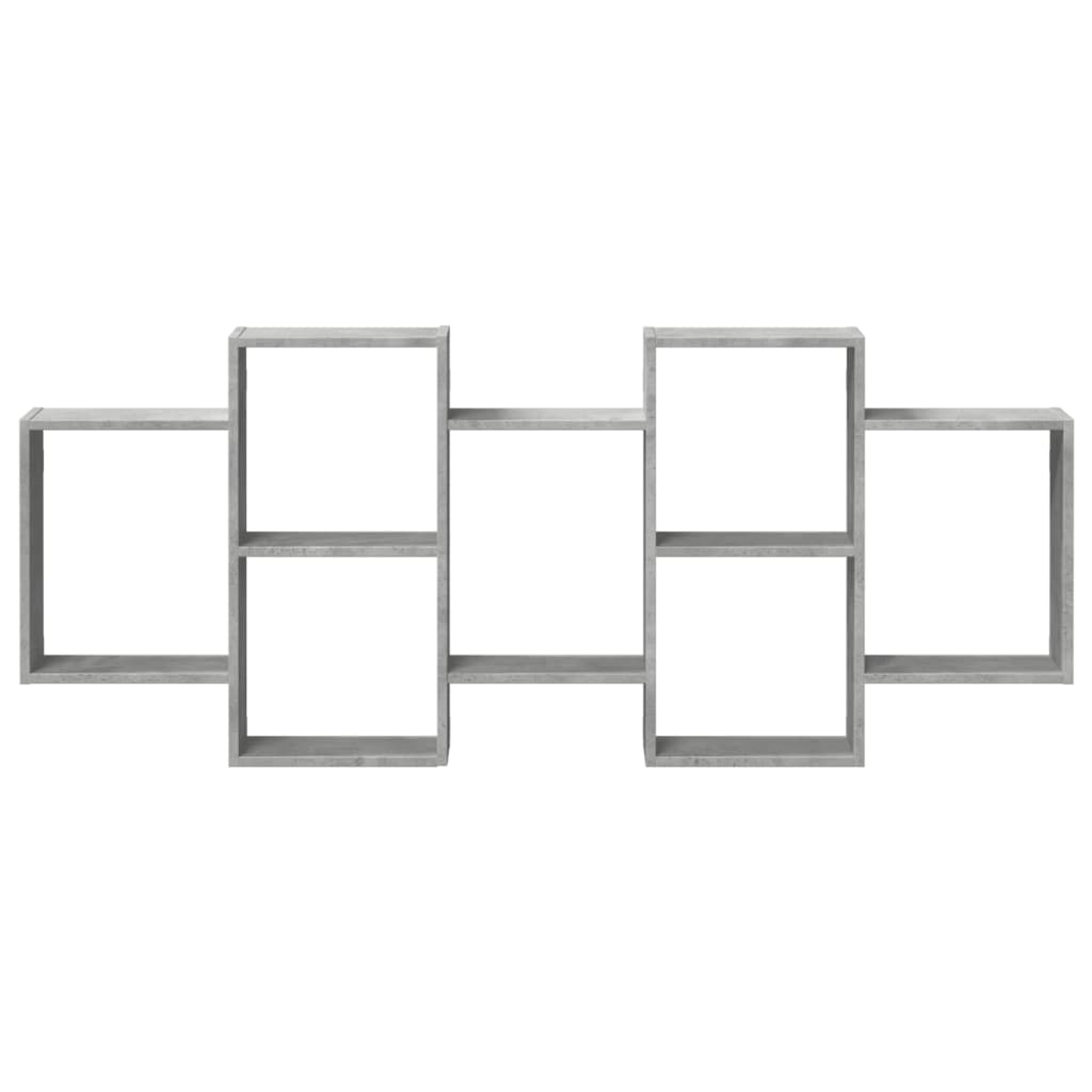 vidaXL Wall Shelf Concrete Grey 159x18x65 cm Engineered Wood 4