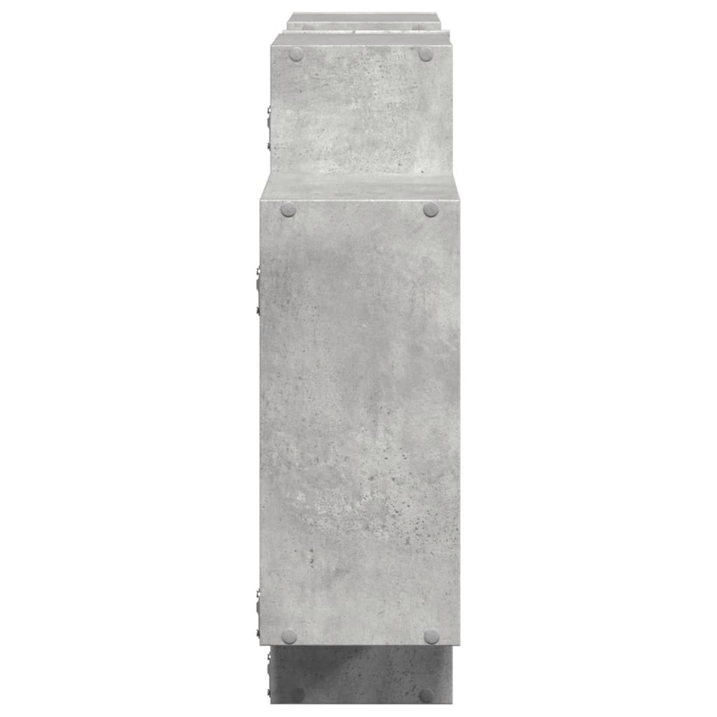 vidaXL Wall Shelf Concrete Grey 159x18x65 cm Engineered Wood 5