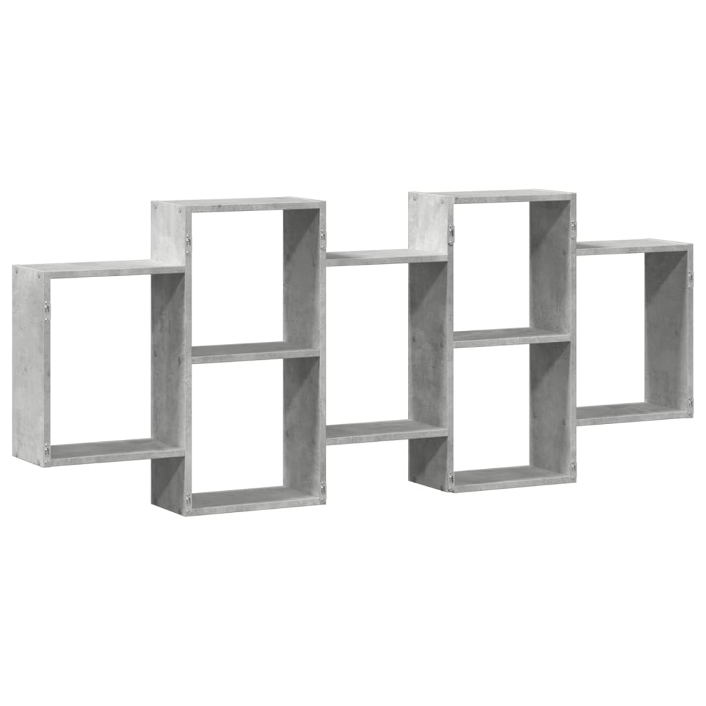 vidaXL Wall Shelf Concrete Grey 159x18x65 cm Engineered Wood 6