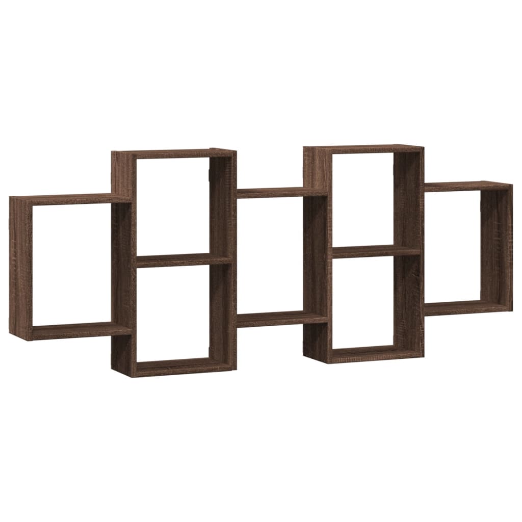 vidaXL Wall Shelf Brown Oak 159x18x65 cm Engineered Wood 2