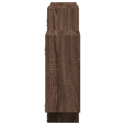 vidaXL Wall Shelf Brown Oak 159x18x65 cm Engineered Wood 5