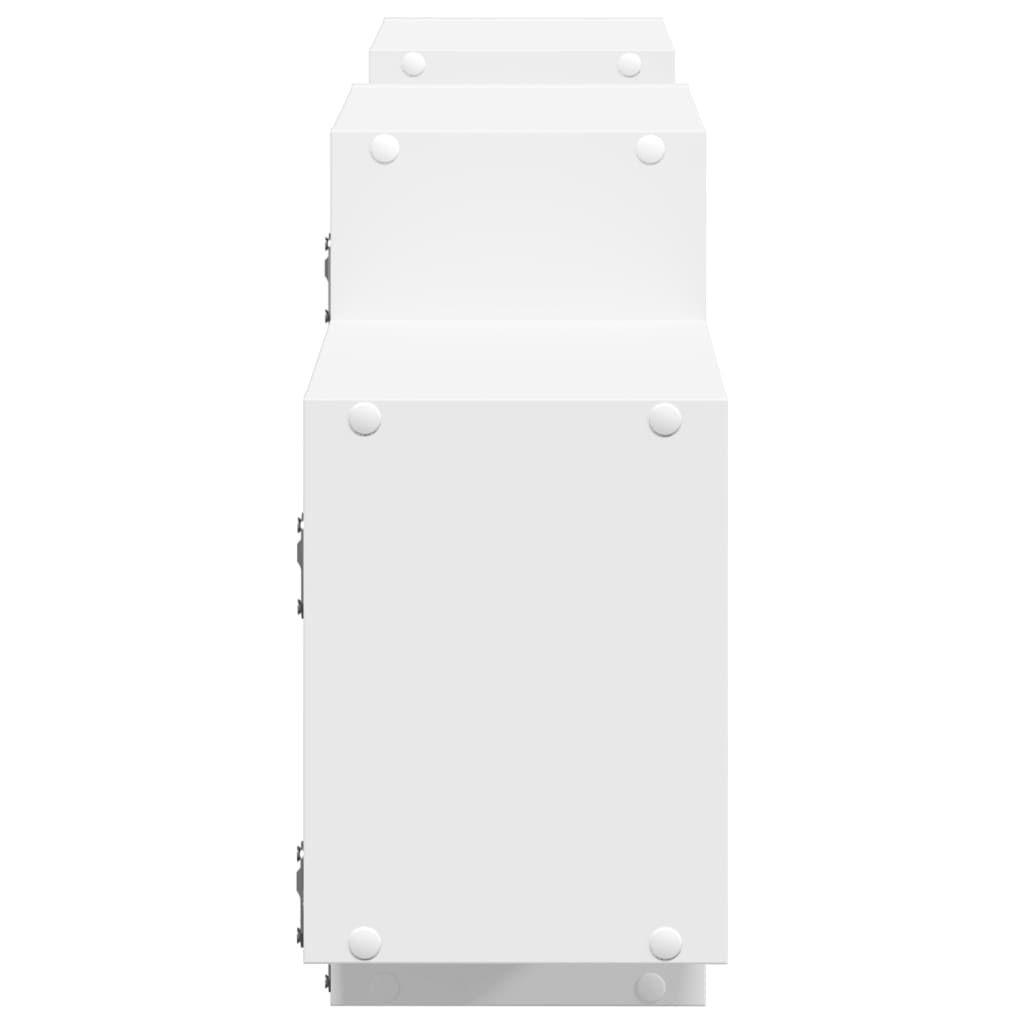 vidaXL Wall Shelf White 129x18x42 cm Engineered Wood 5