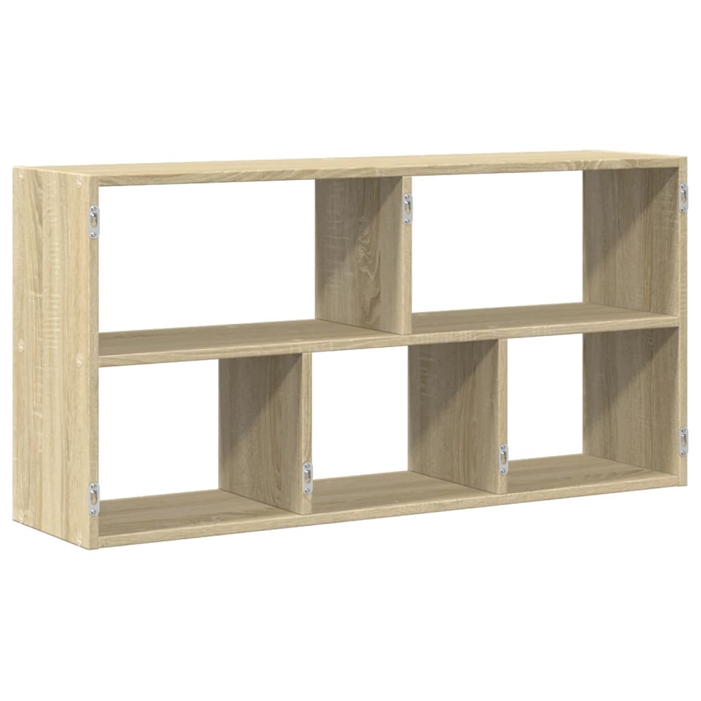 vidaXL Wall Shelf Sonoma Oak 100x25x50 cm Engineered Wood 6
