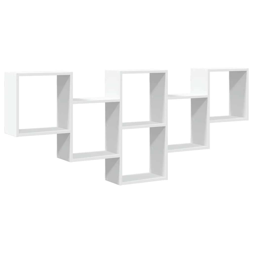 vidaXL Wall Shelf White 159x18x66 cm Engineered Wood 2