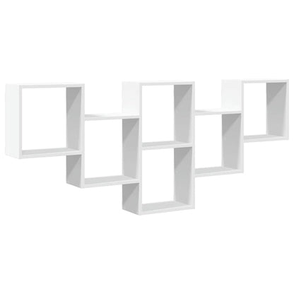 vidaXL Wall Shelf White 159x18x66 cm Engineered Wood 2