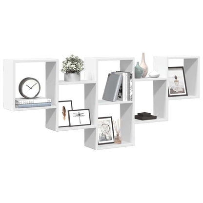 vidaXL Wall Shelf White 159x18x66 cm Engineered Wood 3