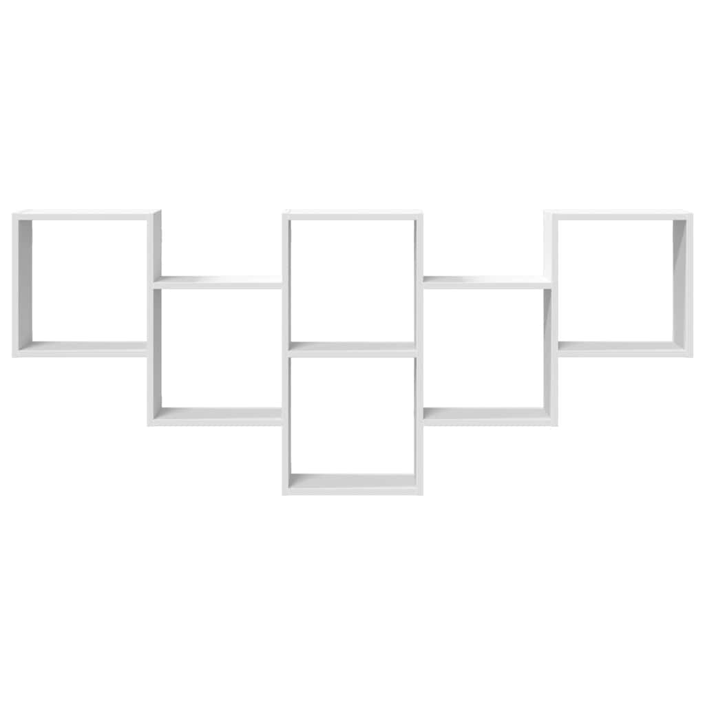 vidaXL Wall Shelf White 159x18x66 cm Engineered Wood 4