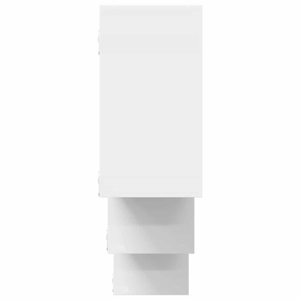 vidaXL Wall Shelf White 159x18x66 cm Engineered Wood 5