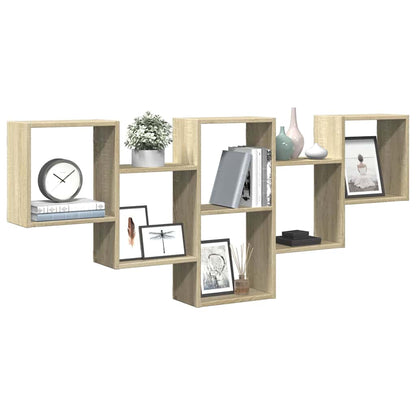 vidaXL Wall Shelf Sonoma Oak 159x18x66 cm Engineered Wood 3