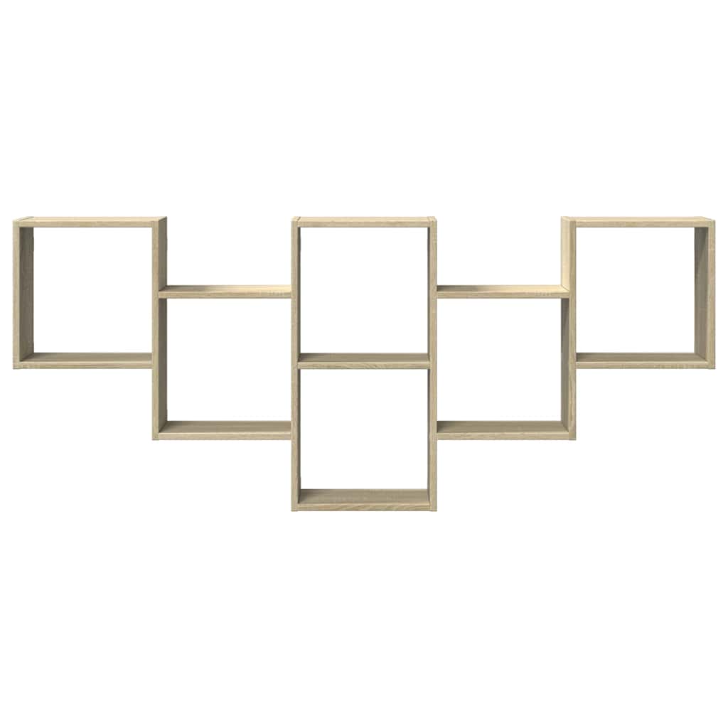 vidaXL Wall Shelf Sonoma Oak 159x18x66 cm Engineered Wood 4