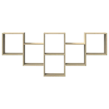 vidaXL Wall Shelf Sonoma Oak 159x18x66 cm Engineered Wood 4