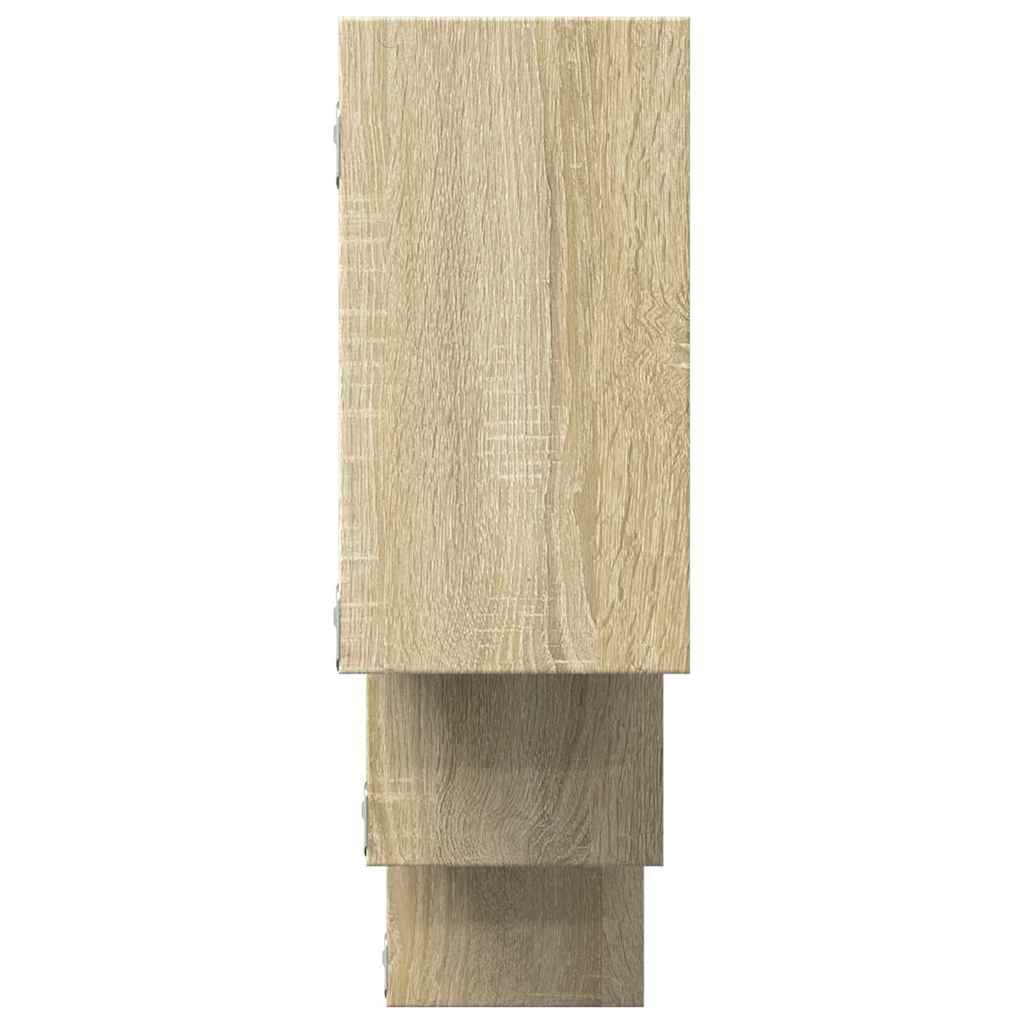 vidaXL Wall Shelf Sonoma Oak 159x18x66 cm Engineered Wood 5