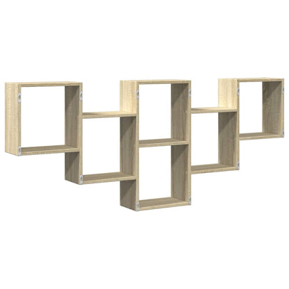 vidaXL Wall Shelf Sonoma Oak 159x18x66 cm Engineered Wood 6