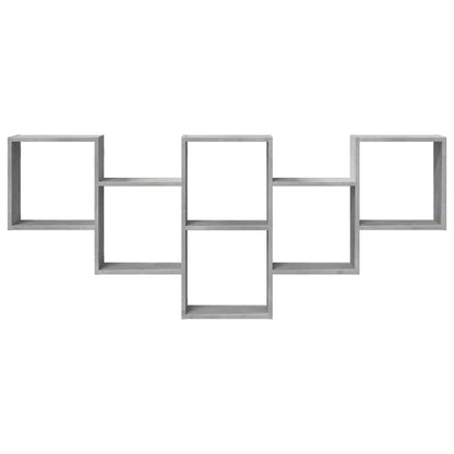vidaXL Wall Shelf Concrete Grey 159x18x66 cm Engineered Wood 4