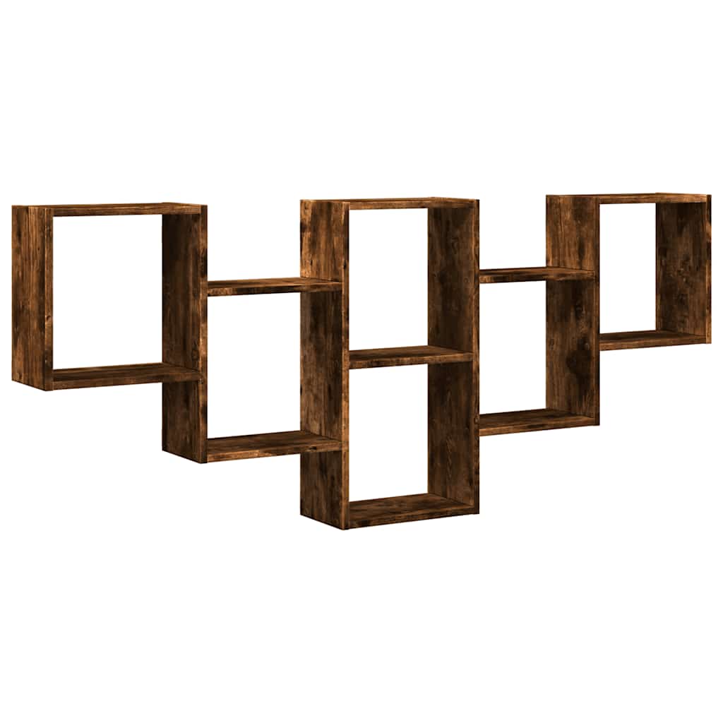 Wall Shelf 159x18x66 cm Engineered Wood Smoked oak
