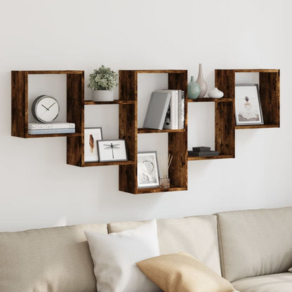 Wall Shelf 159x18x66 cm Engineered Wood Smoked oak