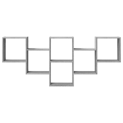 vidaXL Wall Shelf Grey Sonoma 159x18x66 cm Engineered Wood 4
