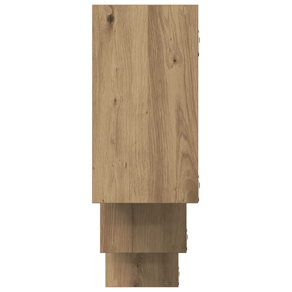 vidaXL Wall Shelf Artisian Oak 159x18x66 cm Engineered Wood 5