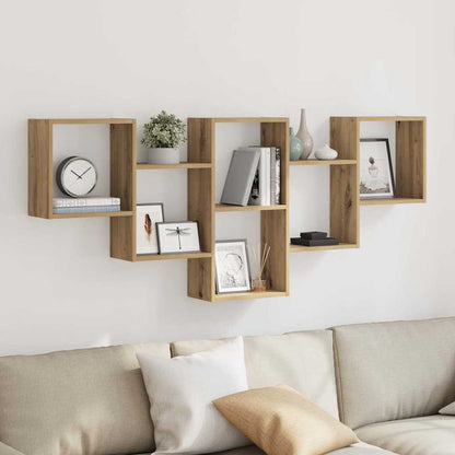 vidaXL Wall Shelf Artisian Oak 159x18x66 cm Engineered Wood 1