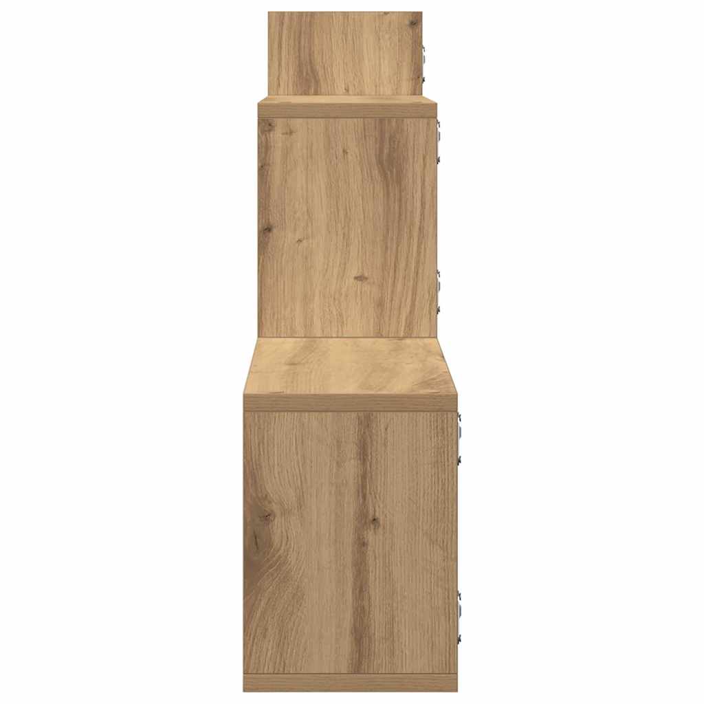 vidaXL Wall Shelf Artisian Oak 167,5x18x68 cm Engineered Wood 5