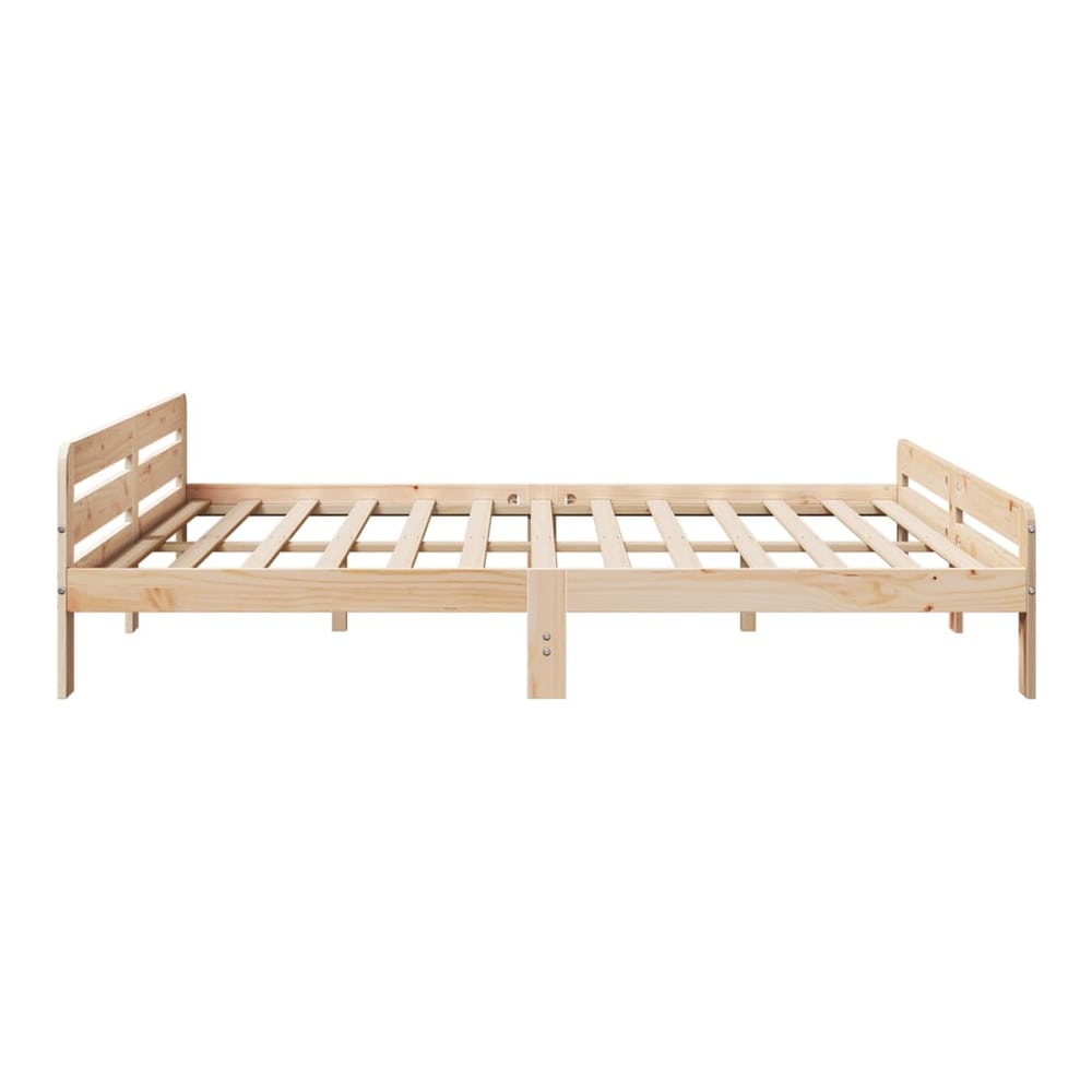 Bed Frame without Mattress Solid Wood Pine Natural 200 cm 200 cm