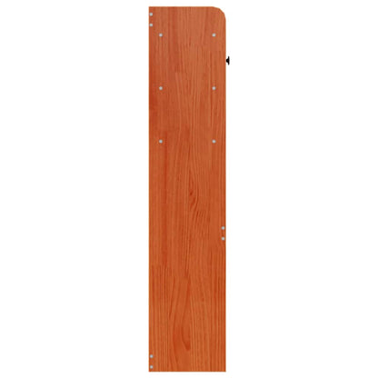 Headboard with Storage Solid Wood Pine Wax Brown 160 cm