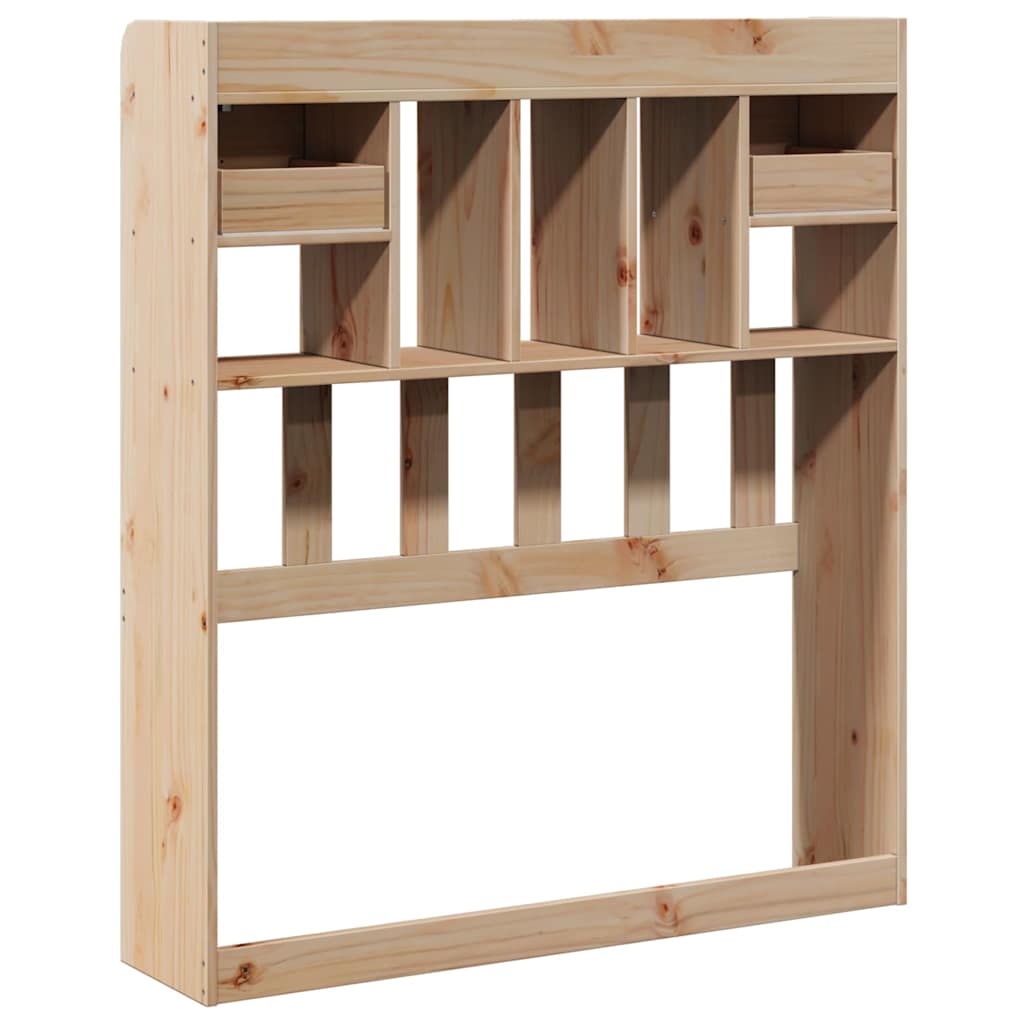 vidaXL Headboard with Storage 100 cm Solid Wood Pine 6