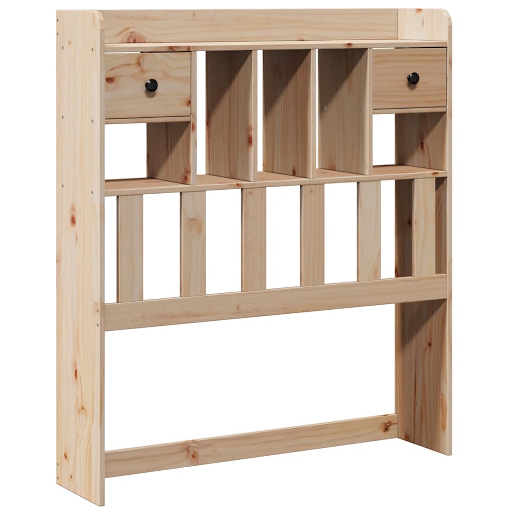 vidaXL Headboard with Storage 75 cm Solid Wood Pine 2