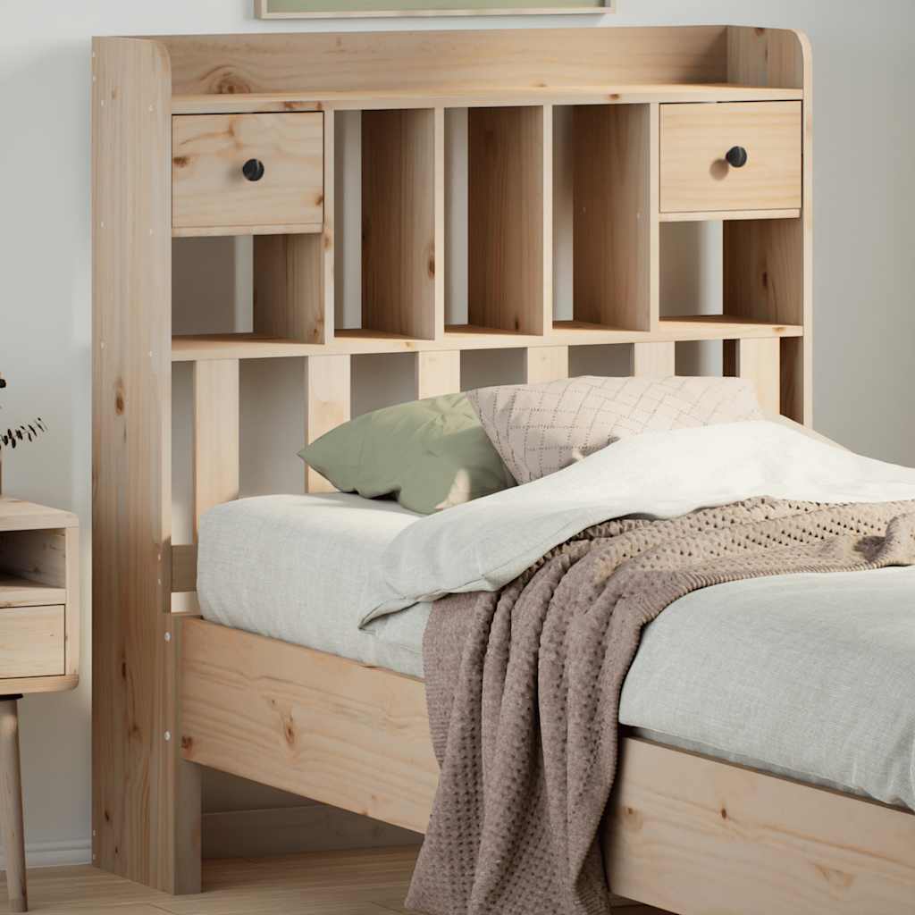 vidaXL Headboard with Storage 75 cm Solid Wood Pine 1