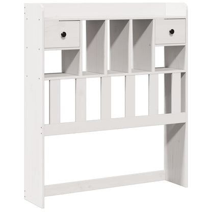 Headboard with Storage Solid Wood Pine White 75 cm