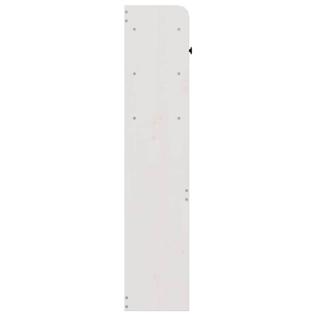 Headboard with Storage Solid Wood Pine White 75 cm