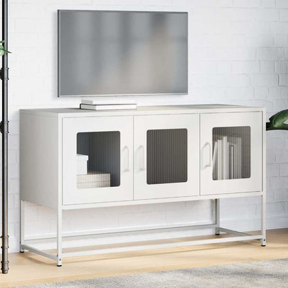vidaXL TV Cabinet White 100.5x39x60.5 cm Cold-rolled Steel 3