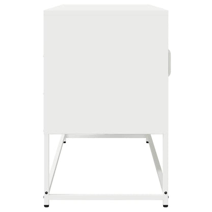 vidaXL TV Cabinet White 100.5x39x60.5 cm Cold-rolled Steel 6