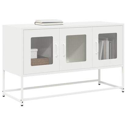 vidaXL TV Cabinet White 100.5x39x60.5 cm Cold-rolled Steel 1