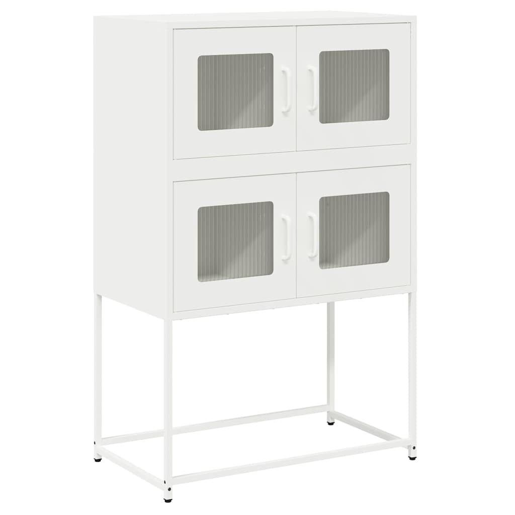 Highboard Steel White 68 x 39 x 107 cm