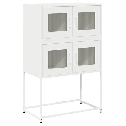 Highboard Steel White 68 x 39 x 107 cm