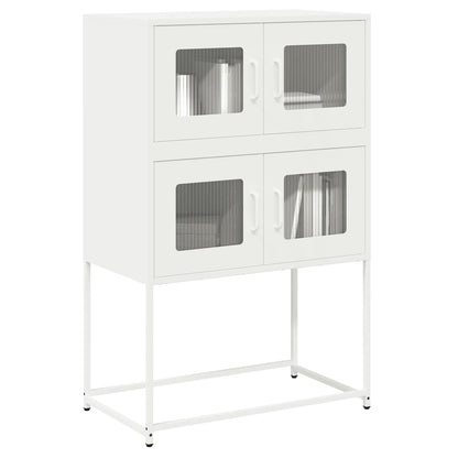Highboard Steel White 68 x 39 x 107 cm