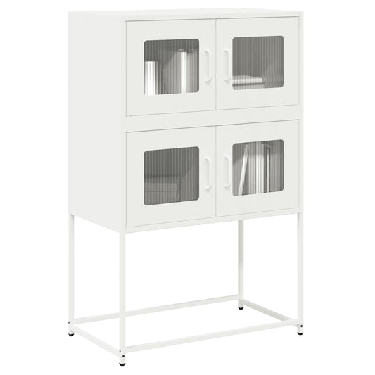 vidaXL Highboard White 68x39x107 cm Steel 1