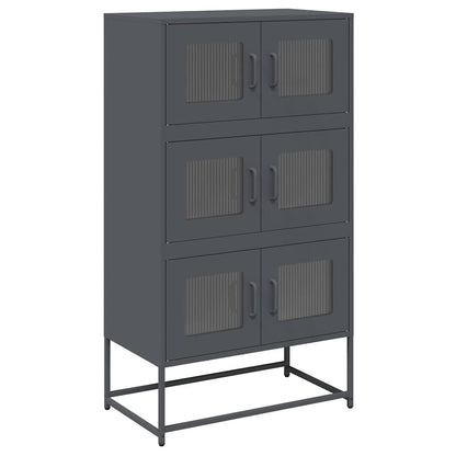 vidaXL Highboard Anthracite 68x39x123 cm Steel 2