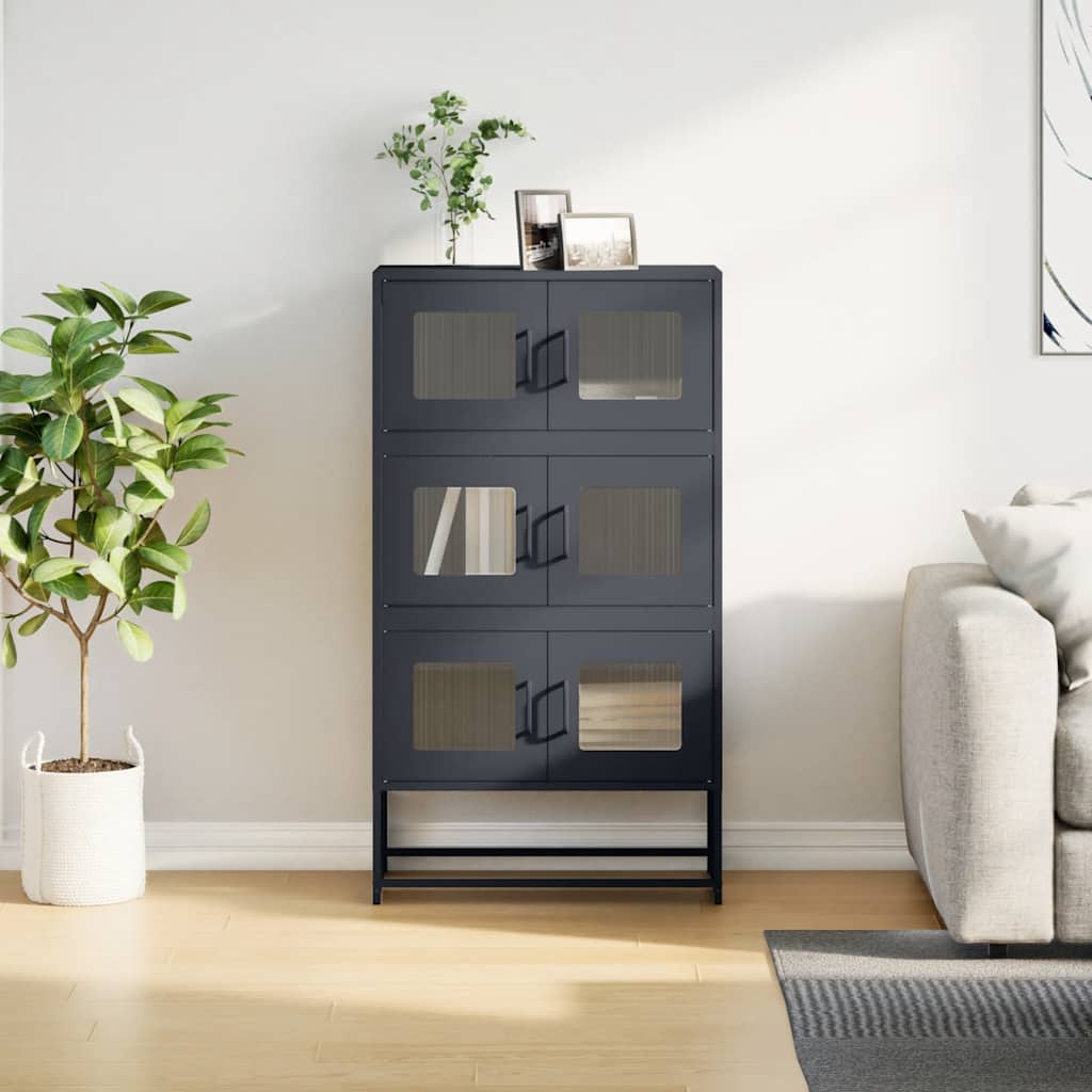 vidaXL Highboard Anthracite 68x39x123 cm Steel 3