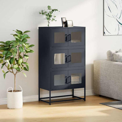 vidaXL Highboard Anthracite 68x39x123 cm Steel 4