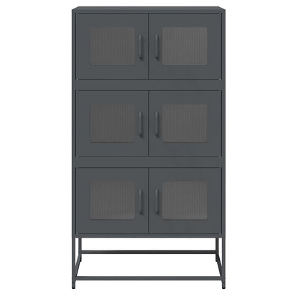 vidaXL Highboard Anthracite 68x39x123 cm Steel 5