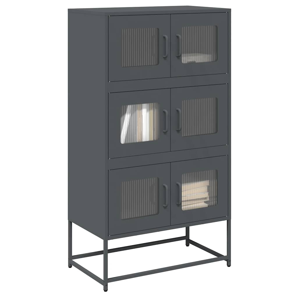 vidaXL Highboard Anthracite 68x39x123 cm Steel 1