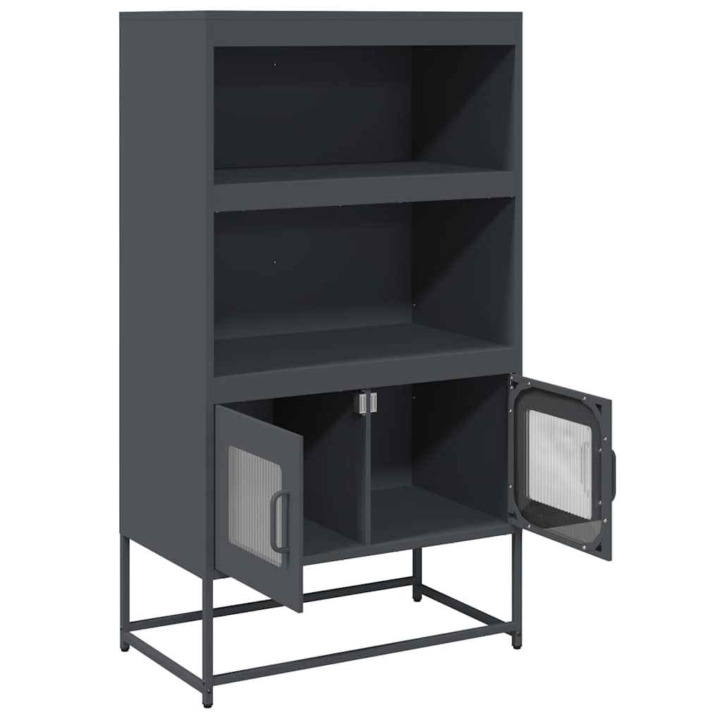 vidaXL Highboard Anthracite 68x39x123 cm Steel 6