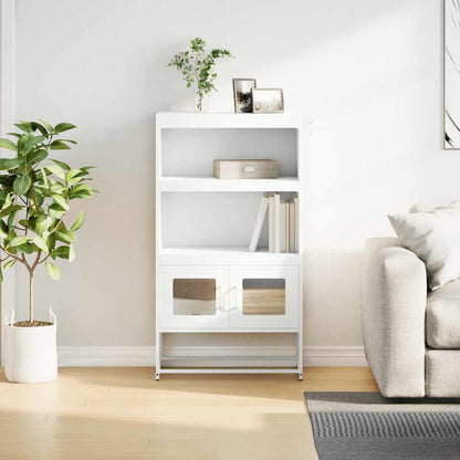 vidaXL Highboard White 68x39x123 cm Steel 3