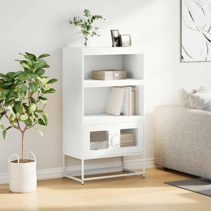 vidaXL Highboard White 68x39x123 cm Steel 4