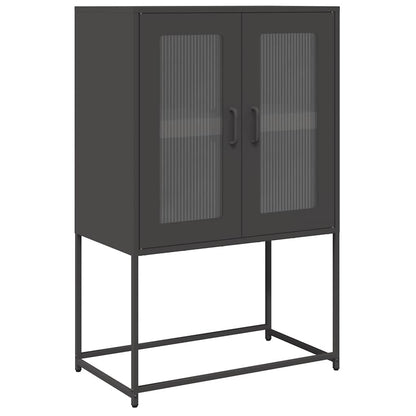 vidaXL Highboard Black 68x39x107 cm Steel 2
