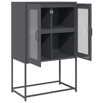 vidaXL Highboard Anthracite 68x39x107 cm Steel 6