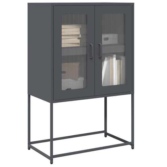 vidaXL Highboard Anthracite 68x39x107 cm Steel 1